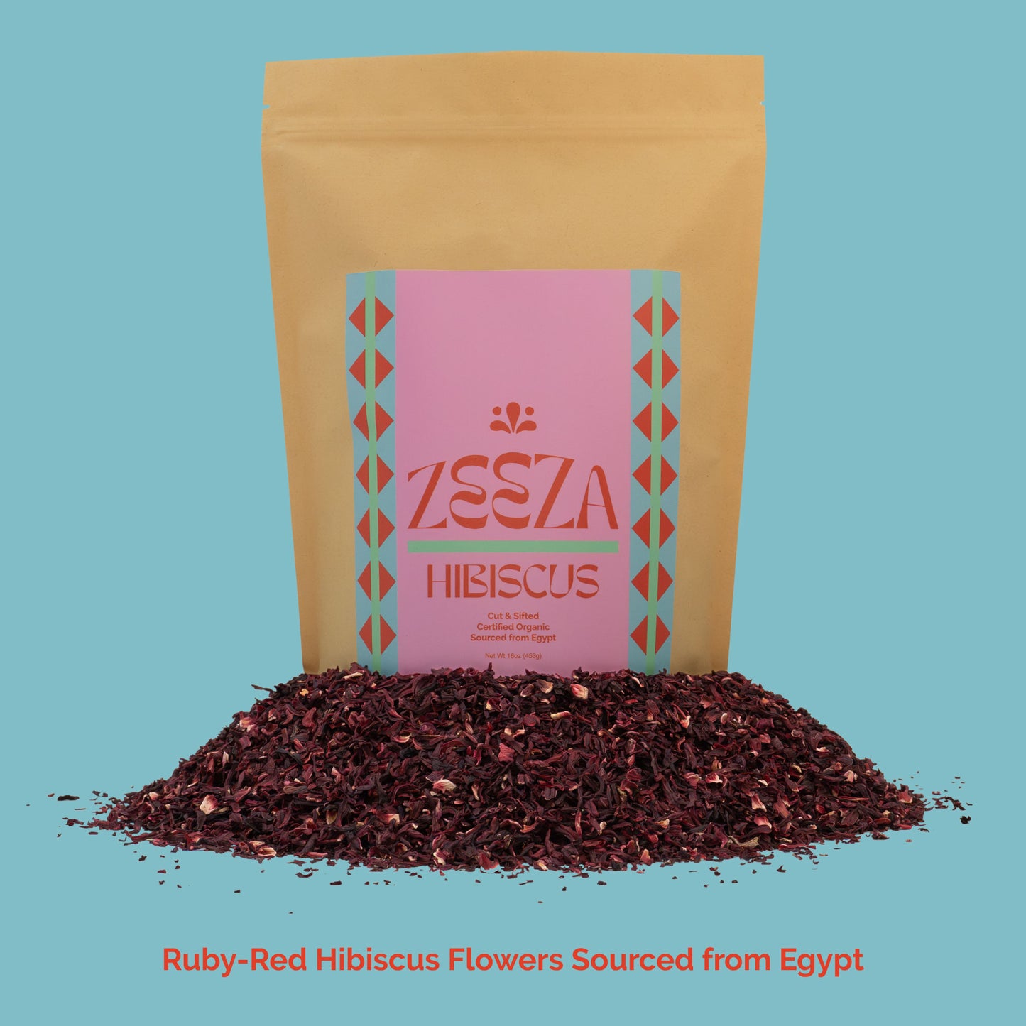 Cut & Sifted Organic Hibiscus Flowers from Egypt